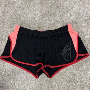 Nike Women's Black and Pink Running Shorts